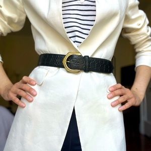 Vintage Croc black Gianni Versace belt great condition circa ‘90s